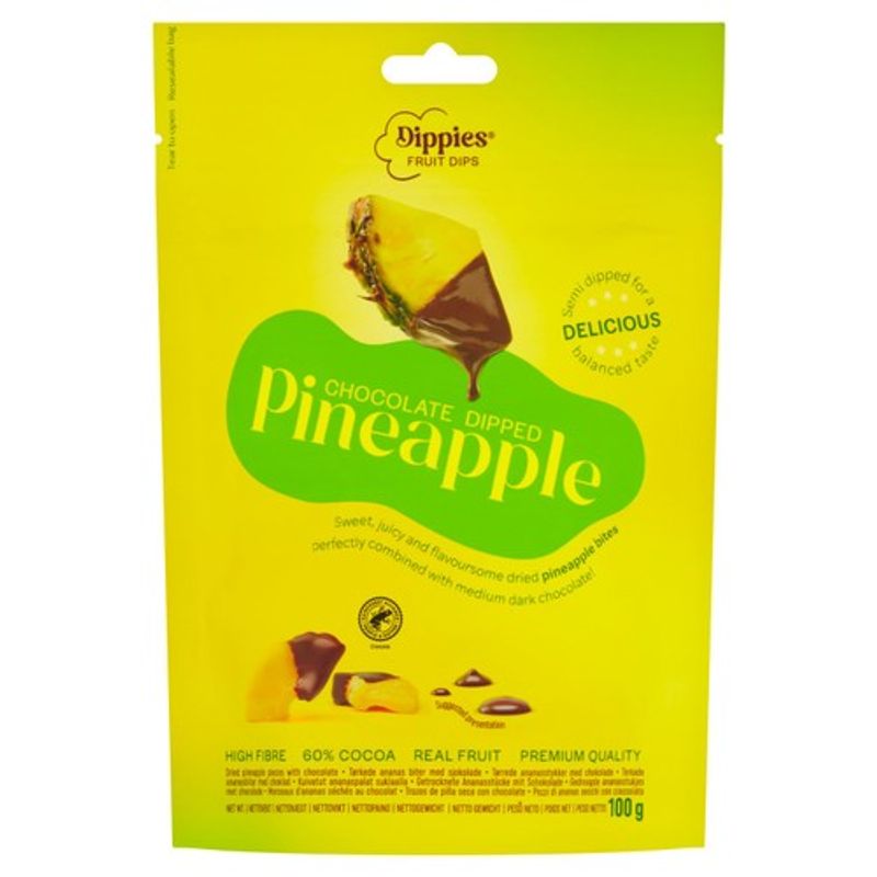 Dippies Sjokoladedyppet Ananas 100g.