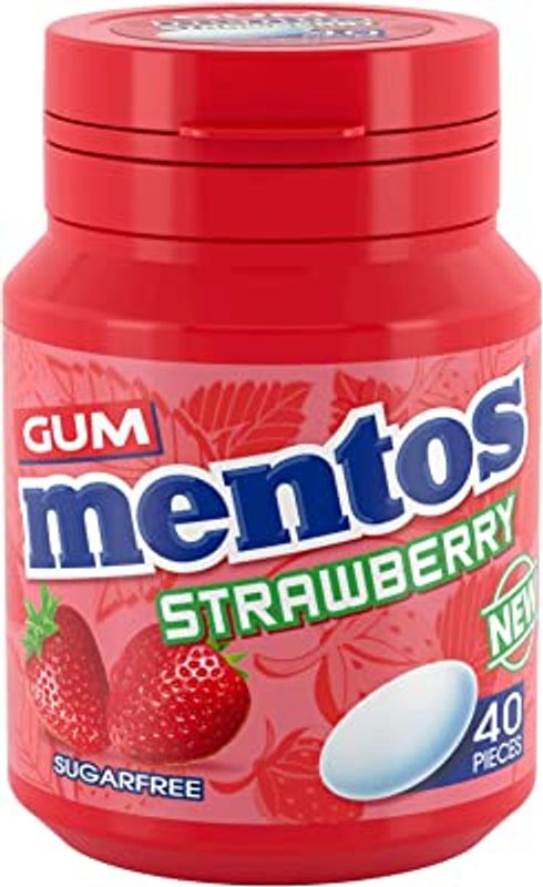 Mentos Gum Strawberry  56g.