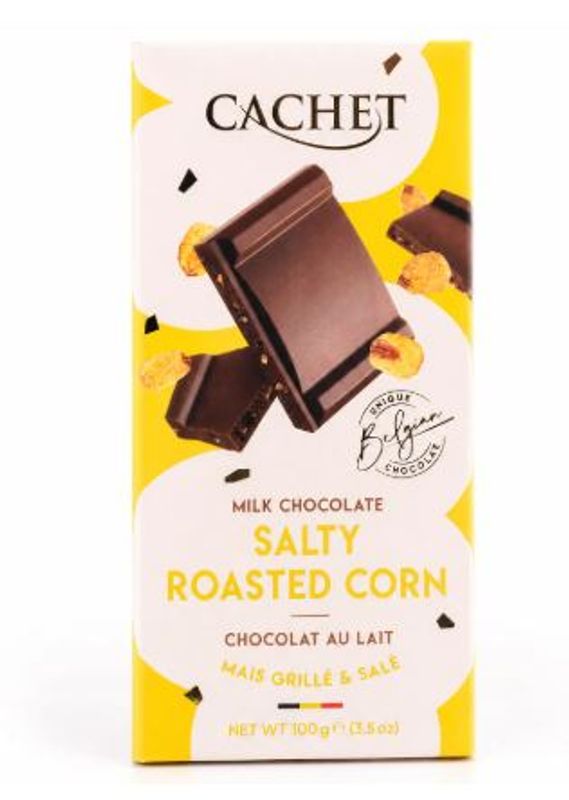 Cachet  Milk Chocolate Salty Roasted Corn 100g.