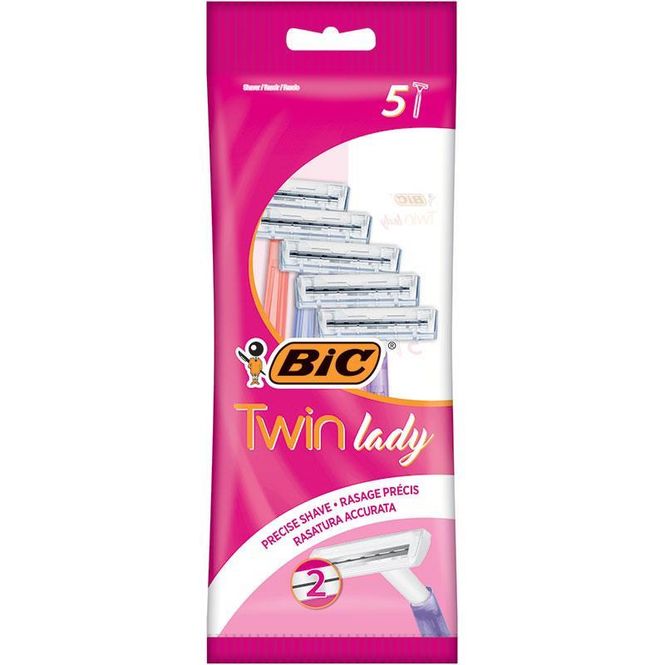 Hovedbilde Barberingshøvel Twin Lady Bic 5pk.