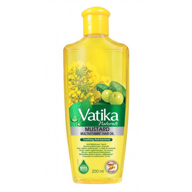 Hovedbilde Vatika Hair Hårolje m/Mustard((Sennep)) 200ml.