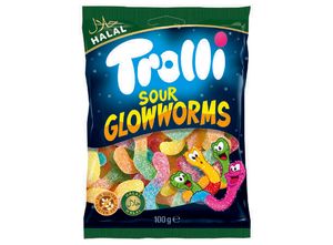 Hovedbilde Trolli Sour Glowworms 100g./ Halal