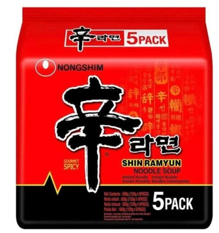 Shin Ramyun  Nudler Nongshim 5x120g.
