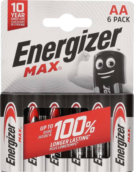  BATTERI MAX ALK AA  ENERGIZER 6PK.