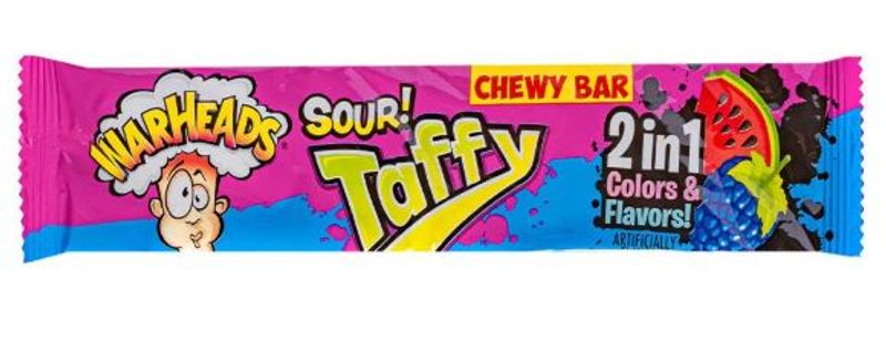 Warheads Taffy 2in1 Sour Chewy Bar 42g.
