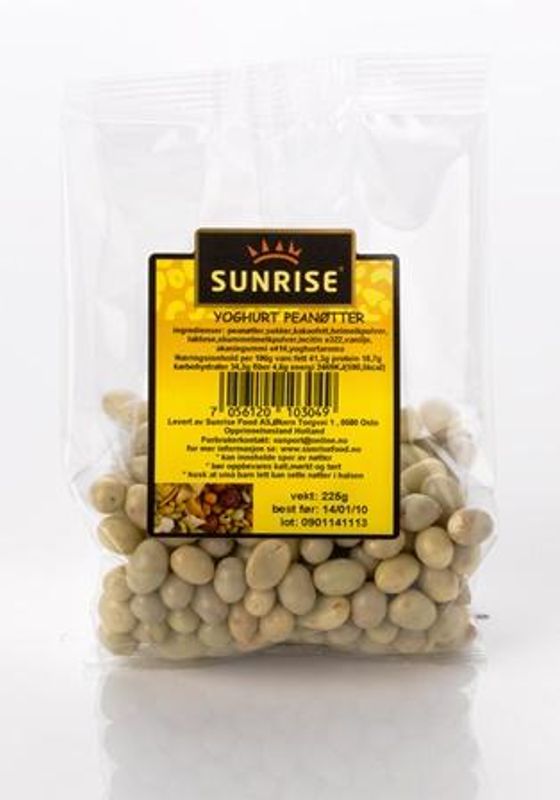 Yoghurt Peanøtter Sunrise 195g.