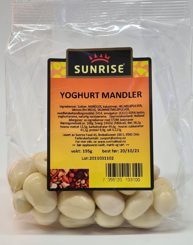Yoghurt Mandler Sunrise 195g.