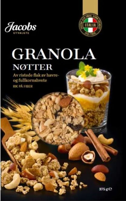 Hovedbilde Jacobs Granola Nøtter 375g.