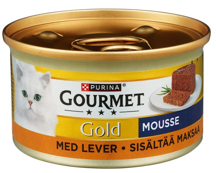 Gourmet Gold Mousse m/Lever Purina 85g.