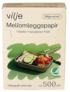Hovedbilde Mellomleggspapir Vilje 500st.