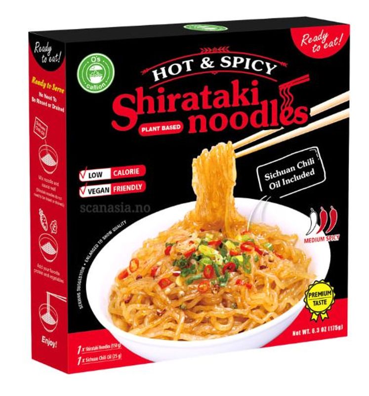 O'Scallion Shirataki noodles hot & spicy 175g.