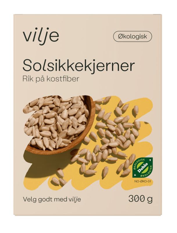 Vilje Solsikkekjerner Økologisk 300g.