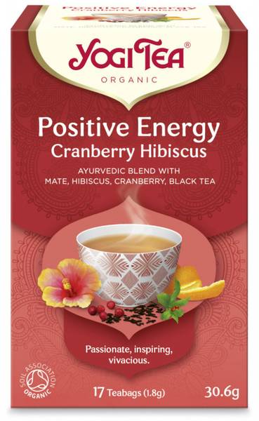 Yogi Tea Cranberry hibiscus te, 17 poser, økologisk, 