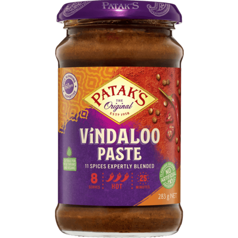 Patak's Vindaloo Paste Hot 283g.