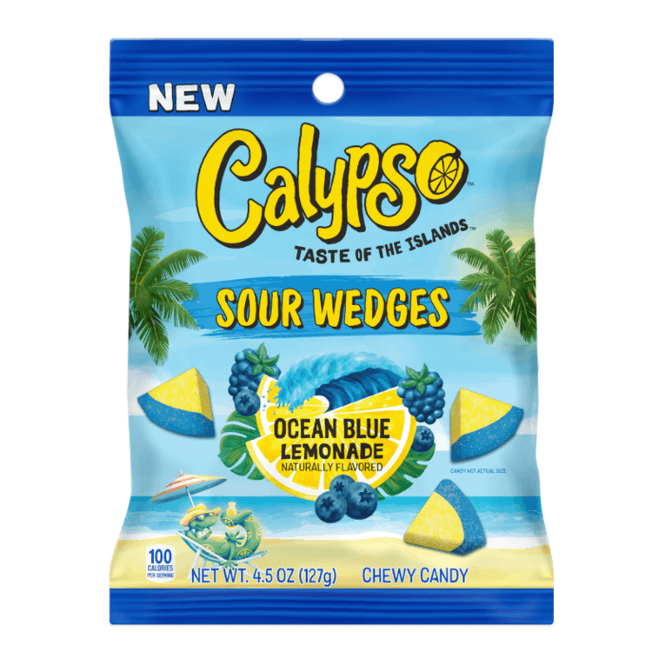 Hovedbilde Calypso Sour Wedges Ocean Blue Peg Bag (127g).