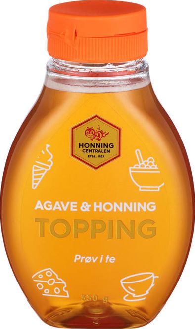 Hovedbilde Agave& Honning Topping 330g Honningcentral 330g.