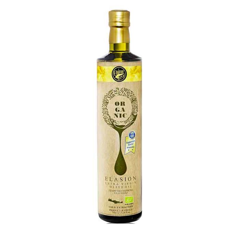 Gresk Oliven Olje Økologisk/Extra Virgin Elasion 750ml.