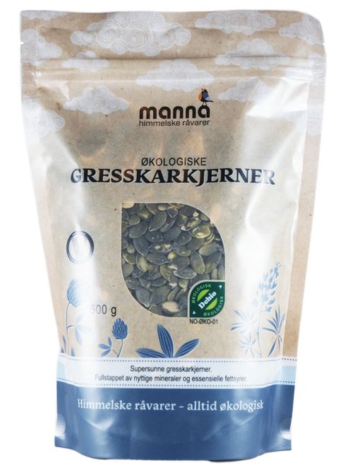 Hovedbilde Manna Gresskarkjerner Økologisk 500g.