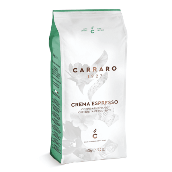 Carraro Crema Espresso Hele Bønner 1kg.