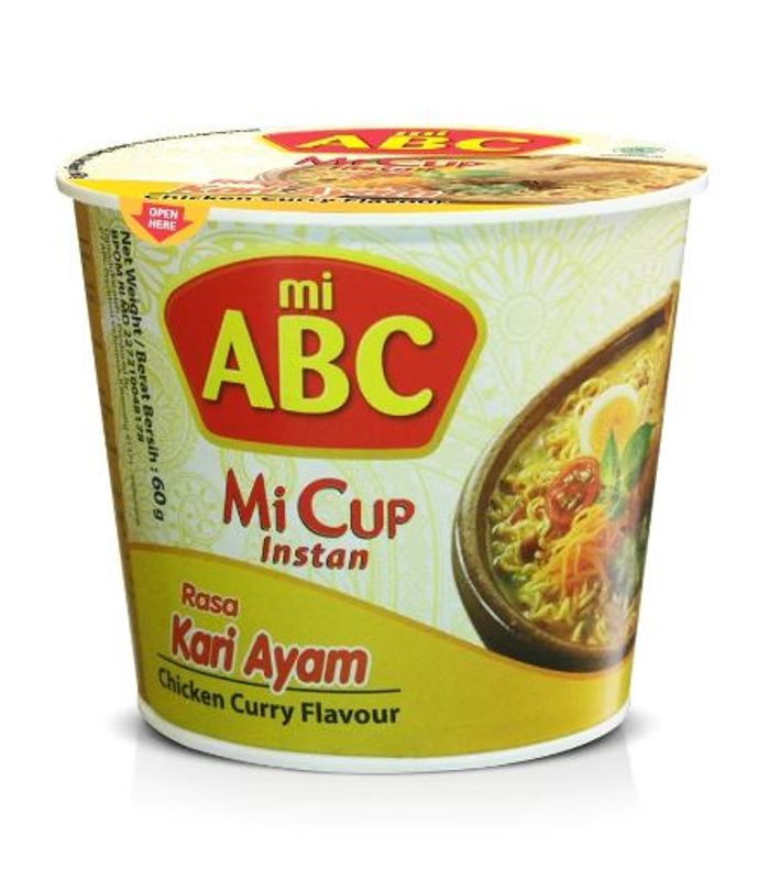 ABC Mi Cup Nudler Karri Smak  60g.