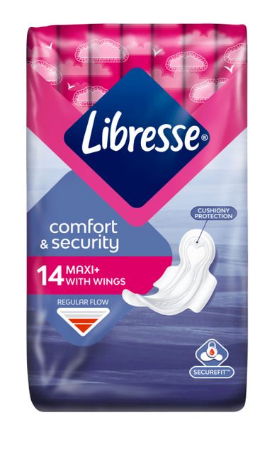 Hovedbilde Libresse Normal Maxi Wing 14st.