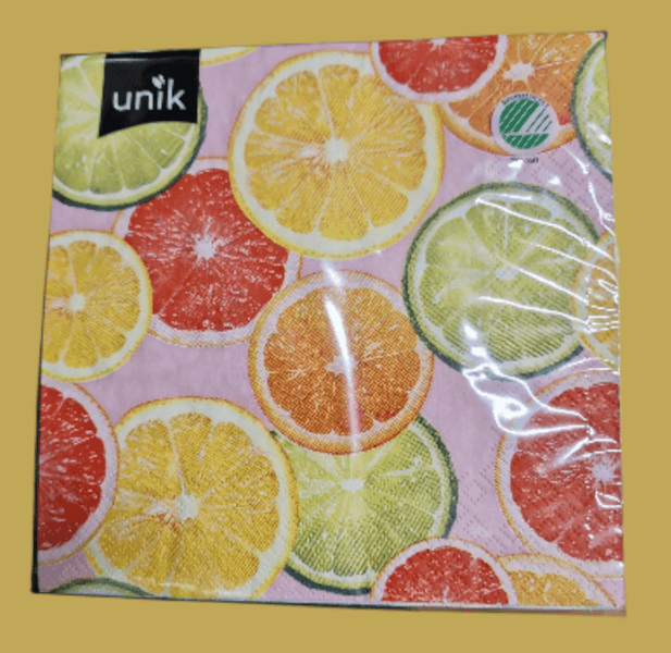 Lunsjservitter Sitrusfrukter Unik 33x33cm* 20st.