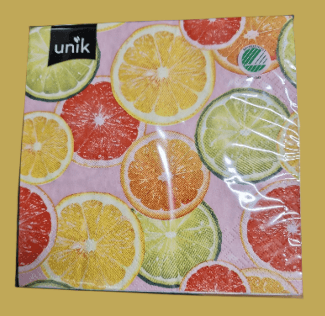 Hovedbilde Lunsjservitter Sitrusfrukter Unik 33x33cm* 20st.