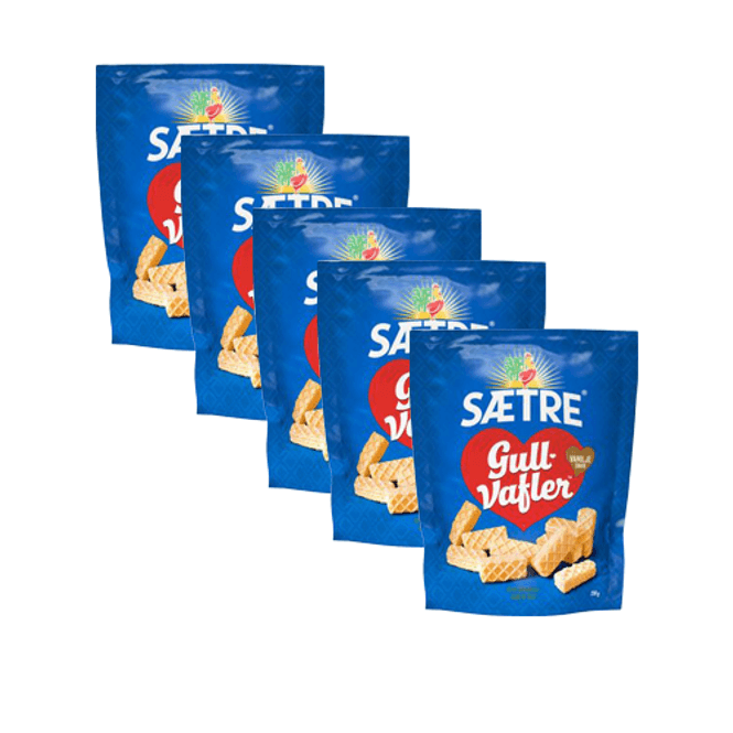 Hovedbilde Gullvafler Vanilje Sætre 250g*5st./Dato