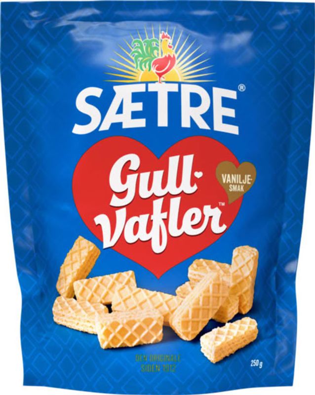Gullvafler Vanilje Sætre 250g./ Dato