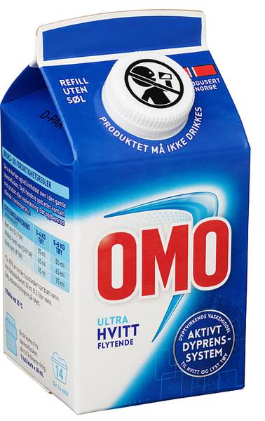 Flytende Refill Ultra Hvitt Omo 490ml.