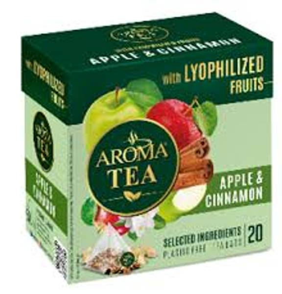 Aroma Tea, SmaksattFrukt Te m/Frysetrrede Eple-Biter& Kanel 20T