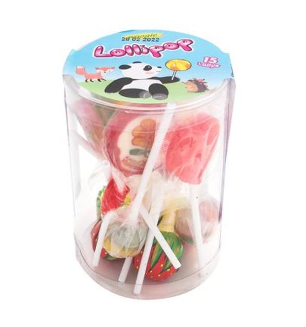 Hovedbilde Frukt Lollipops Blandet 150g*15st./Dato