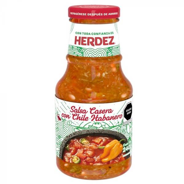 Salsa Casera Con Chili Habanero Herdez 240g.