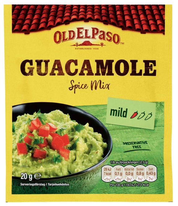 Hovedbilde  Old El Paso Spice Mix Guacamole 20g.