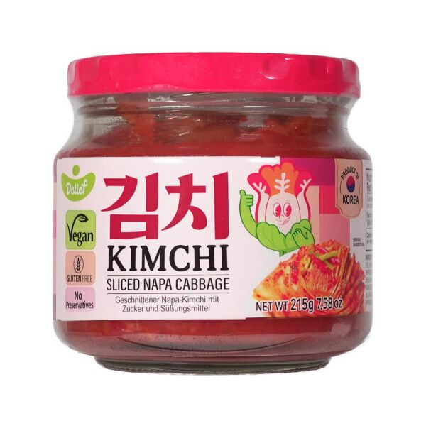 DELIEF Sliced Napa Kimchi Glass Bottle 215g.